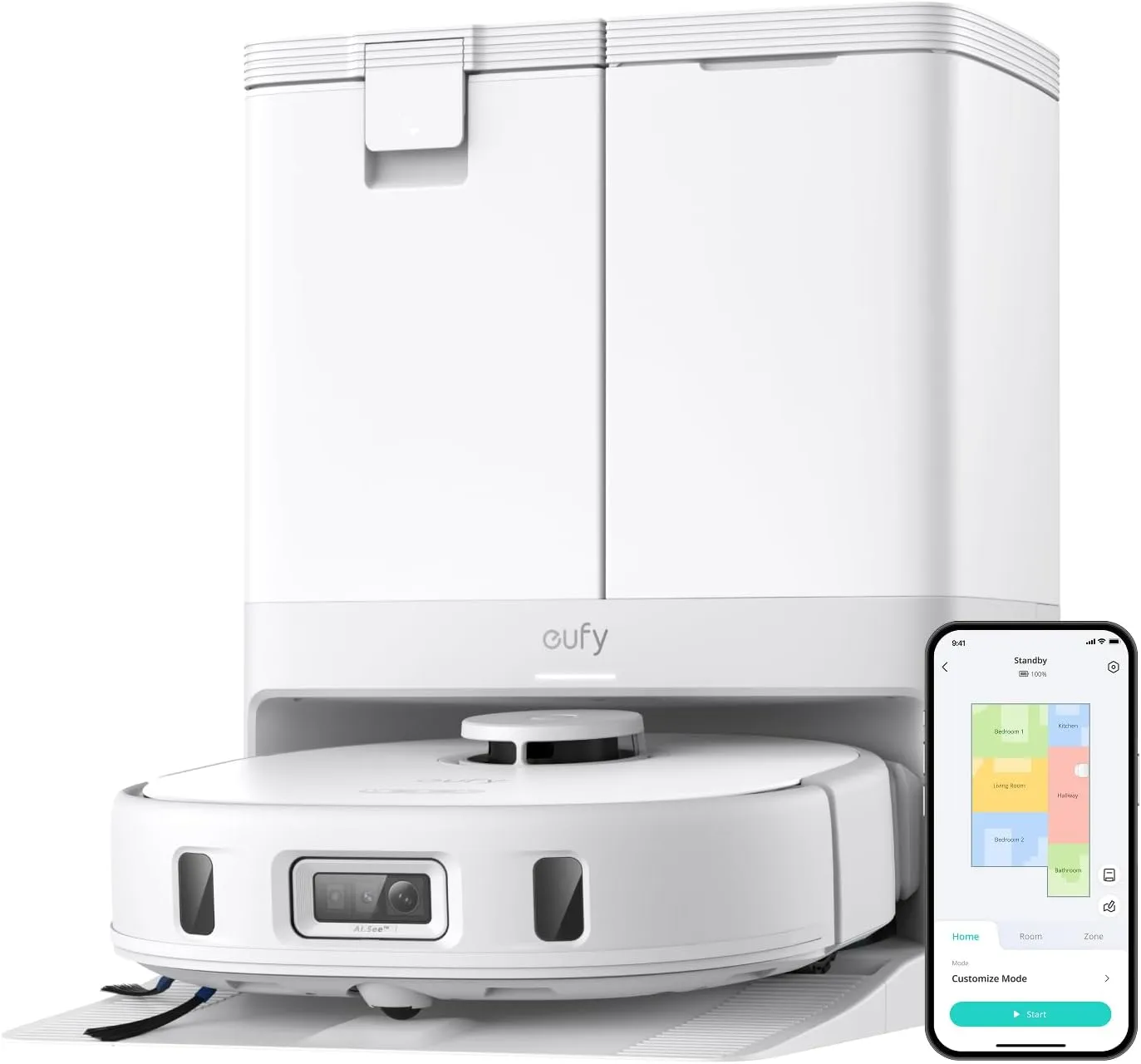 Eufy X10 Pro Omni på matta