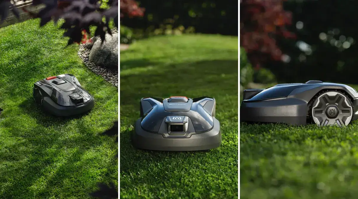 Husqvarna Automower Aspire R6V, 308V och 312V sida vid sida